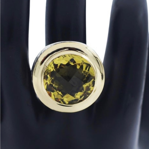 David Yurman Citrine Albion 18 kt rim, silver size 6 1/2 - Picture 5 of 9